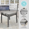image:imageMartha Stewart Bedford IndoorOutdoor Stackable Aluminum Patio Chairs with Brushed Woodgrain Finish in Gray and Gray AllWeather Cushions Set of 2Grey