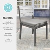 image:imageMartha Stewart Bedford IndoorOutdoor Stackable Aluminum Patio Chairs with Brushed Woodgrain Finish in Gray and Gray AllWeather Cushions Set of 2Grey