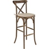 image:imageFlash Furniture 2 Pk HERCULES Series Dark Antique Wood Cross Back Barstool with Cushion1 Pack