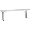 image:imageFlash Furniture 8 Plastic Folding Training and Event Table Rectangular Folding Training Table with 330lb Static Weight Capacity WhiteClassic