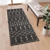 image:imageFlash Furniture Beth Geometric Bohemian Low Pile Rug  2x6  IvoryBlackDark GrayIvory