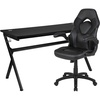 image:imageFlash Furniture Black Gaming Desk and RedBlack Racing Chair Set with Cup Holder Headphone Hook and MonitorSmartphone StandBlack