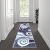 image:imageFlash Furniture Cirrus Collection Swirl Patterned Area Rug  Turquoise Olefin Fibers with Jute Backing  8 x 10  Entryway Living Room BedroomPurple