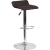 image:imageFlash Furniture Contemporary Black Vinyl Adjustable Height Barstool with Quilted Wave Seat and Chrome Base Pack of 1Brown