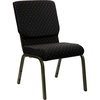 image:imageFlash Furniture HERCULES Series 185W Stacking Church Chair in Navy Blue Fabric  Gold Vein FrameBlack Dot Patterned FabricGold Vein Frame