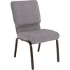 Gray Fabric/Gold Vein Frame