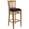 image:imageFlash Furniture HERCULES Series Vertical Slat Back Mahogany Wood Restaurant BarstoolBlack Vinyl SeatNatural Wood Frame