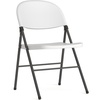 image:imageFlash Furniture Hercules Series Plastic Folding Chairs Lightweight Commercial Event Chairs with 330lb Static Weight Capacity Set of 4 WhiteWhiteCharcoal Frame