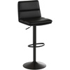 image:imageFlash Furniture Hughes Set of 2 Modern Commercial Grade Barstools  Black LeatherSoft Upholstery  Adjusts from Counter to Bar Height  MidBack  Channel StitchingBlackBlack