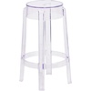 image:imageFlash Furniture Laney 2575 IndoorOutdoor Counter Height Transparent Dining Stool with Foot Ring Stackable Ghost Counter Height Stool Transparent  Counter Height Durable Construction Commercial Use