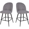 image:imageFlash Furniture Lyla Commercial Grade Modern Armless Counter StoolsGray Faux Linen Upholstery26 BarstoolContoured BackrestSteel Frame amp FootrestSet of 2