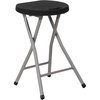 image:imageFlash Furniture Micah Foldable Stool with Black Plastic Seat and Titanium Gray FrameSet of 1