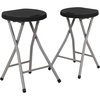 image:imageFlash Furniture Micah Foldable Stool with Black Plastic Seat and Titanium Gray Frameset of 2