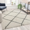 image:imageFlash Furniture Roxy Shag Style Diamond Trellis Area Rug  5 x 7  IvoryIvoryGray