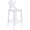 image:imageFlash Furniture Theo Ghost Barstool with Tear Back in Transparent CrystalSet of 1