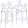 image:imageFlash Furniture Theo Ghost Barstool with Tear Back in Transparent CrystalSet of 4