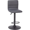 image:imageFlash Furniture Vincent Modern Cognac Vinyl Adjustable Bar Stool with Back Swivel Stool with Black Pedestal Base and FootrestGrayBlack Frame