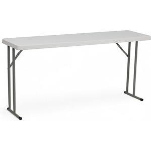 image:imageFlash Furniture 5 ft Plastic Folding Training Table Granite White  Durable Construction Commercial UseSolid