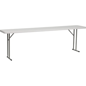 image:imageFlash Furniture 8 Plastic Folding Training and Event Table Rectangular Folding Training Table with 330lb Static Weight Capacity WhiteClassic