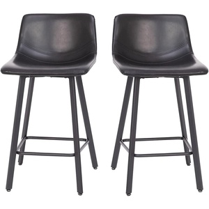 image:imageFlash Furniture Caleb Modern Armless 24 Inch Counter Height Stools Commercial Grade with Footrests and Matte Metal Frames Set of 2