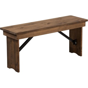 image:imageFlash Furniture HERCULES 40 x 12 Folding Farm Bench Solid Pine Entryway Bench in Light NaturalAntique Rustic