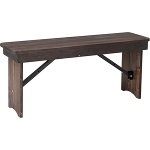 image:imageFlash Furniture HERCULES 40 x 12 Folding Farm Bench Solid Pine Entryway Bench in Light NaturalMahogany
