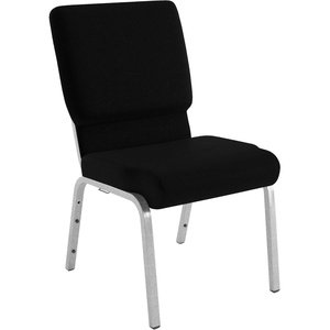 image:imageFlash Furniture HERCULES Series 185W Stacking Church Chair in Navy Blue Fabric  Gold Vein FrameBlack FabricSilver Vein Frame