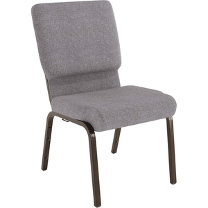 image:imageFlash Furniture HERCULES Series 185W Stacking Church Chair in Navy Blue Fabric  Gold Vein FrameGray FabricGold Vein Frame
