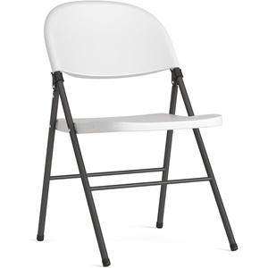 image:imageFlash Furniture Hercules Series Plastic Folding Chairs Lightweight Commercial Event Chairs with 330lb Static Weight Capacity Set of 4 WhiteWhiteCharcoal Frame