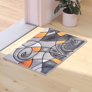 image:imageFlash Furniture Jubilee Collection Abstract Area Rug  High Pile Orange Olefin Rug  2 x 3 Area Rug  Jute Backing  Hallway Entryway Bedroom Living RoomOrange