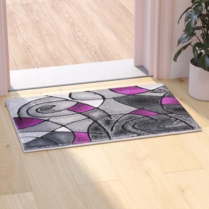 image:imageFlash Furniture Jubilee Collection Abstract Area Rug  High Pile Orange Olefin Rug  2 x 3 Area Rug  Jute Backing  Hallway Entryway Bedroom Living RoomPurple