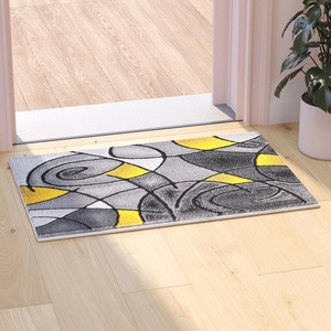 image:imageFlash Furniture Jubilee Collection Abstract Area Rug  High Pile Orange Olefin Rug  2 x 3 Area Rug  Jute Backing  Hallway Entryway Bedroom Living RoomYellow