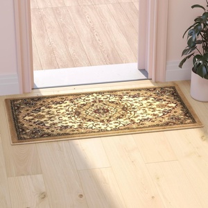 image:imageFlash Furniture Mersin Collection Persian Style Area Rug  Olefin Ivory NonShedding Fibers  2 x 3  Jute Backing  Hallway Entryway Bedroom Living RoomIvory