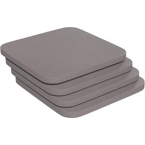 image:imageFlash Furniture Perry Set of 4 Poly Resin Wood Seat  Gray Polystyrene  Rounded Edges for Comfort  For Colorful Metal Chairs and Stools  IndoorOutdoorGray