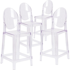 image:imageFlash Furniture Revna Ghost Counter Stool with Oval Back in Revna Transparent Crystal Pack of 4set of 4
