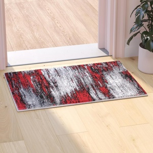 image:imageFlash Furniture Rylan Collection Scraped Pattern Area Rug  High Pile Purple Olefin Rug  2 x 3 Area Rug  Jute Backing  Hallway Entryway Bedroom Living RoomRed