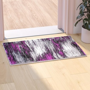 image:imageFlash Furniture Rylan Collection Scraped Pattern Area Rug  High Pile Purple Olefin Rug  2 x 3 Area Rug  Jute Backing  Hallway Entryway Bedroom Living RoomPurple