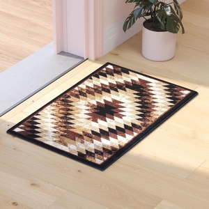 image:imageFlash Furniture Teagan Collection Southwestern Style Area Rug  Olefin Red Accent Rug  5 x 7  Jute Backing  Entryway Living Room BedroomBrown