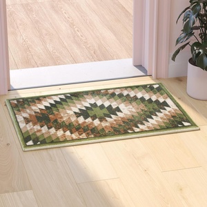 image:imageFlash Furniture Teagan Collection Southwestern Style Area Rug  Olefin Red Accent Rug  5 x 7  Jute Backing  Entryway Living Room BedroomGreen