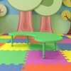 image:imageFlash Furniture 35W x 65L HalfMoon Red Plastic Height Adjustable Activity TableGreen