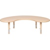 image:imageFlash Furniture 35W x 65L HalfMoon Red Plastic Height Adjustable Activity TableNatural