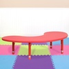 image:imageFlash Furniture 35W x 65L HalfMoon Red Plastic Height Adjustable Activity TableRed
