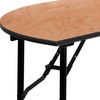 image:imageFlash Furniture 4 ft Wood Folding Round Banquet Table  Durable Construction Commercial UseNatural
