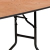 image:imageFlash Furniture 4 ft Wood Folding Round Banquet Table  Durable Construction Commercial UseNatural