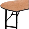 image:imageFlash Furniture 4 ft Wood Folding Round Banquet Table  Durable Construction Commercial UseNatural