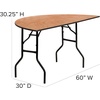 image:imageFlash Furniture 4 ft Wood Folding Round Banquet Table  Durable Construction Commercial UseNatural