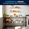image:imageFlash Furniture 48x24 in Stainless Steel Prep Table  NSF Certified 18 Gauge Galvanized Steel Adjustable Undershelf30 x 72 without Backsplash