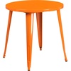 image:imageFlash Furniture Conrad Commercial Grade 30 Round Black Metal IndoorOutdoor Table Set with 2 Arm ChairsOrange
