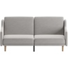 image:imageFlash Furniture Delphine Convertible Split Back Sofa Futon  Gray Faux Linen Upholstery  Solid Wood Legs  Curved Armrests  Sleeper Couch for Small SpacesGrey