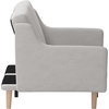 image:imageFlash Furniture Delphine Convertible Split Back Sofa Futon  Gray Faux Linen Upholstery  Solid Wood Legs  Curved Armrests  Sleeper Couch for Small SpacesGrey